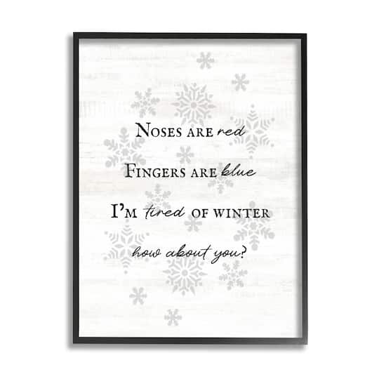 Stupell Industries Tired Of Winter Funny Poem Framed Giclee Art